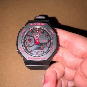 G-Shock Black and Pink Watch